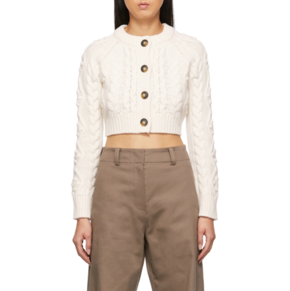Loulou studio cropped cardigan - Picture 9 of 13